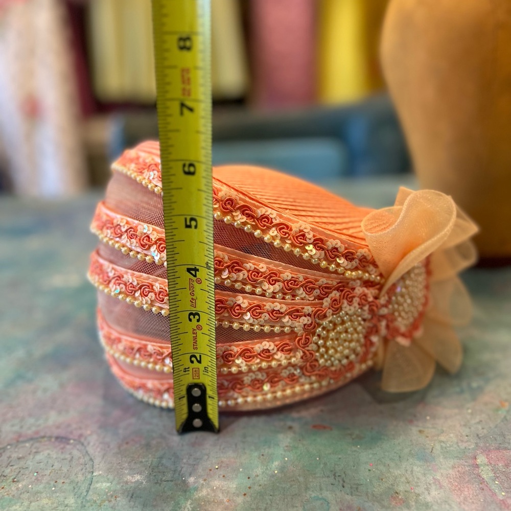 Pink Pearled Flapper Hat - Picture 10 of 11